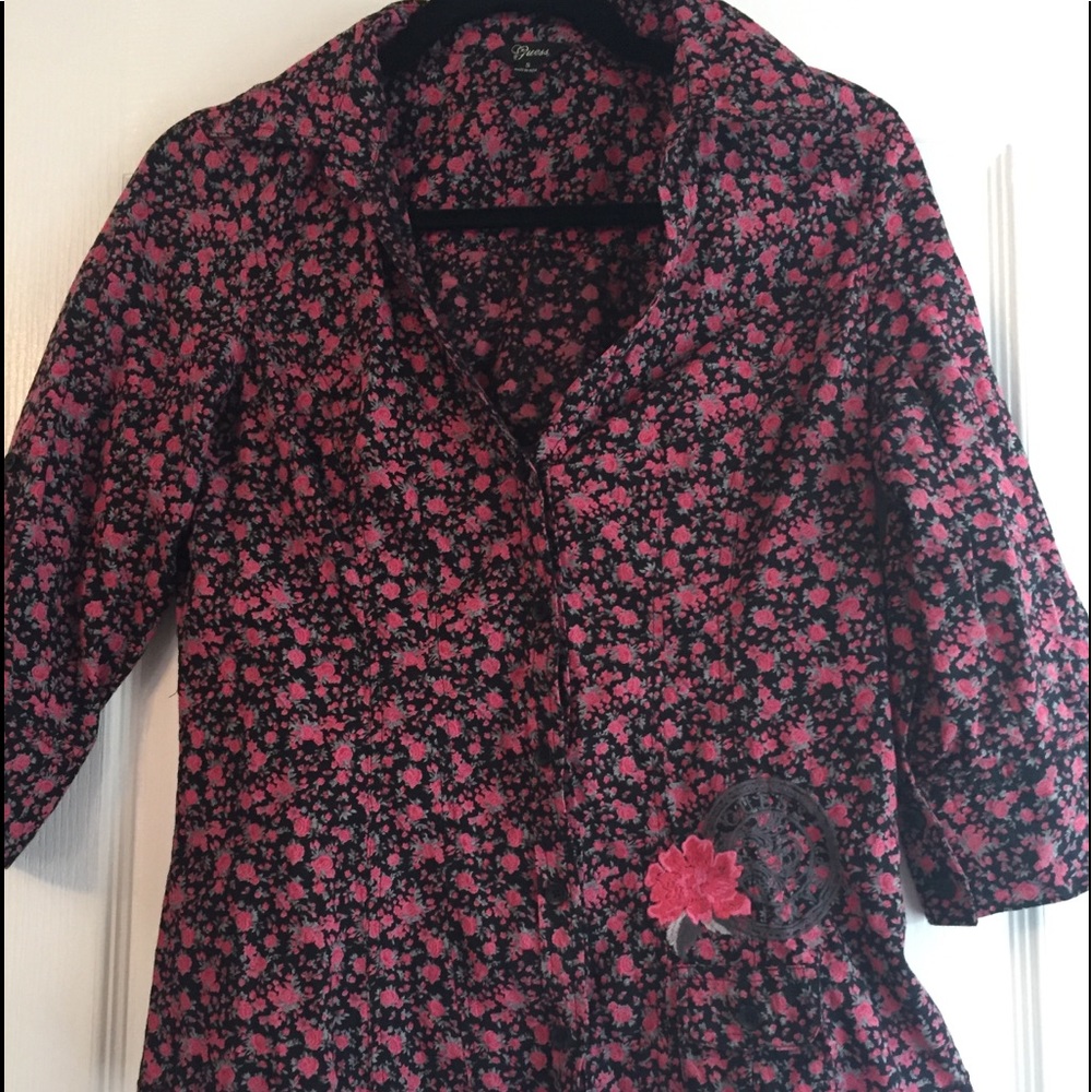 Guess Floral Button Down Shirt